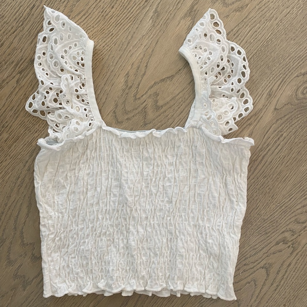 🤍Altard State Smocked Eyelet Tank🤍